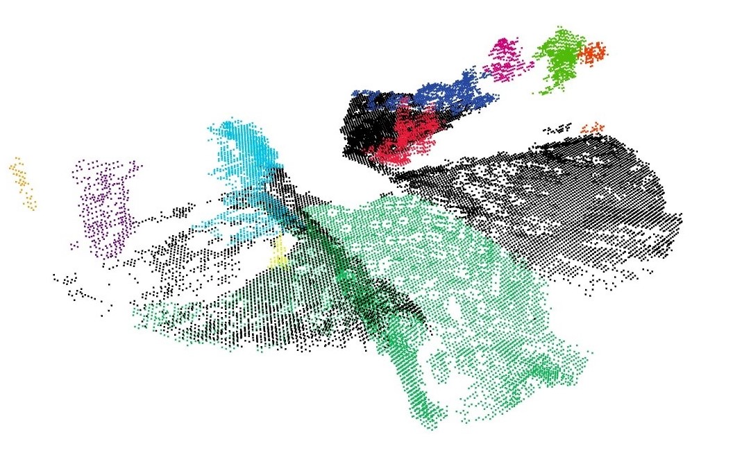Segmented outdoor point cloud